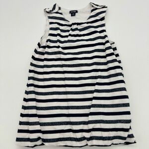 Kiabi Toddler Girls Baby 18 Months Black White Sparkly Striped Dress